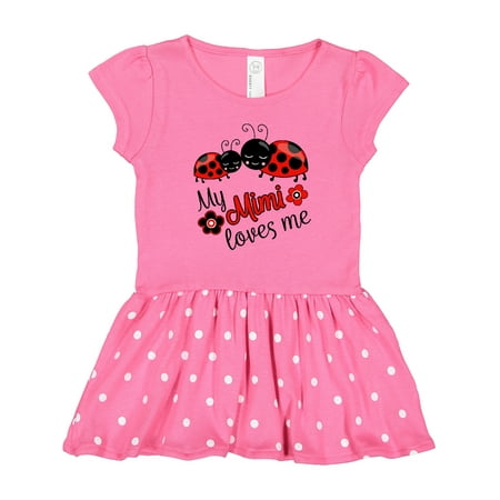 

Inktastic My Mimi Loves Me with Cute Ladybugs Gift Toddler Girl Dress