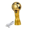thumbnail image 4 of Ventilador portátil mano con forma balón fútbol, ​​recargable, con 6 velocidades y hielo para oficina, camping y hogar. oro, 4 of 8