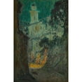 thumbnail image 2 of Henri Le Sidaner 11x14 Gold Ornate Wood Frame and Double Matted Museum Art Print Titled - Rue Au Clair De Lune, Villefranche-Sur-Mer, 2 of 4