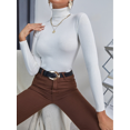 thumbnail image 2 of Suéter de Dama Cuello Tortuga Acanalado Stretch: Elegancia y Comodidad UNITALLA, 2 of 5