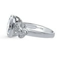 thumbnail image 3 of BERRICLE Sterling Silver Flower Wedding Engagement Rings 2.5 Carat Bezel Set Cubic Zirconia CZ Solitaire Cocktail Ring for Women, Rhodium Plated Size 6, 3 of 9