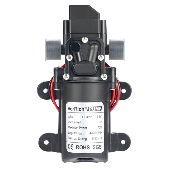 Bomba de agua VerRich de 12V 1/2 con diafragma autocebante de alta presión