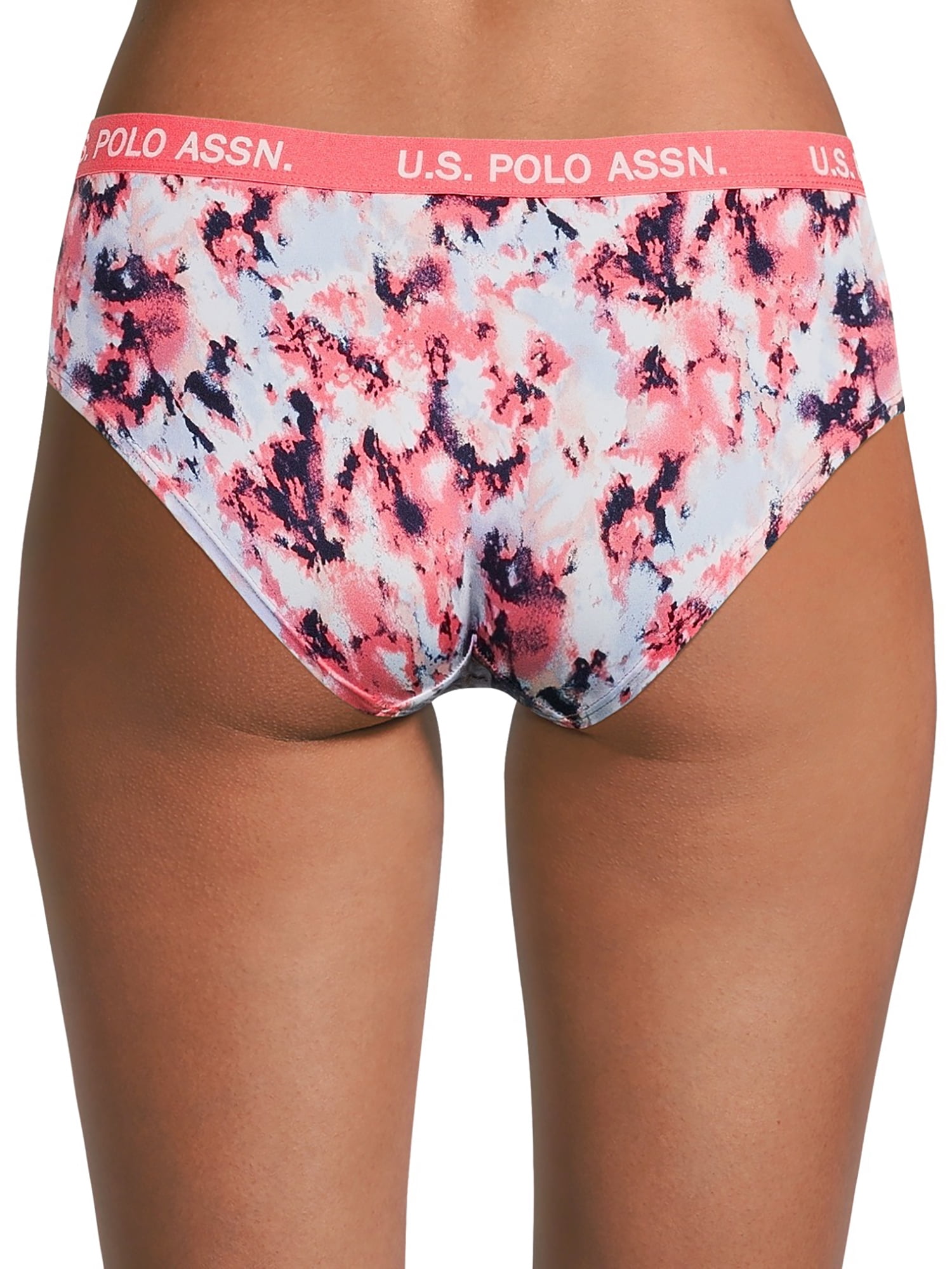 U.S. Polo Assn. Women's Mixed Print Microfiber Hipster Panties, 7-Pack, Size up to S-XL