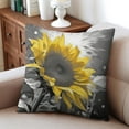 thumbnail image 3 of Yellow Fall Sunflower Linen Farmhouse Throw Pillow Covers 18 X 18 Inch, Set Of 2, Linen Study Sofa Cushion Cover Indoor Living Room Home Decor, 3 of 7