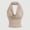 Beige, variant on Convertible Halter Multiway Neck Tie Camisole One Top Three Ways To Wear Adjustable Straps Lightweight Breathable Versatile Layering Piece For Travel And Everyday Wear Red L