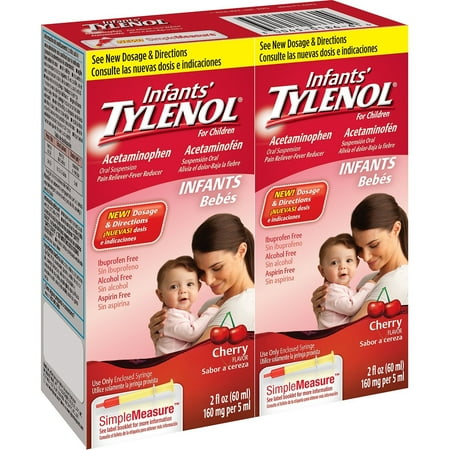 Infants' Tylenol, Cherry, 2 Fl Oz Bottles, 2 Ct