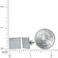 thumbnail image 2 of 925 Sterling Silver Mens Cubic Zirconia Square Stud Earrings Earring for Men - 3.7 Grams, 2 of 2