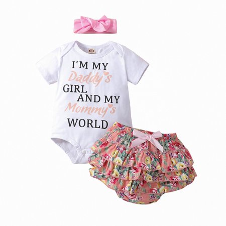 

Kids Sets Clothing For Toddler Girls Letter Printed O-Neck Crawl Dress Skirt I AM DAD GILR AND MOM WORLD To Months Lovely Holiday Sports Fashion Sets