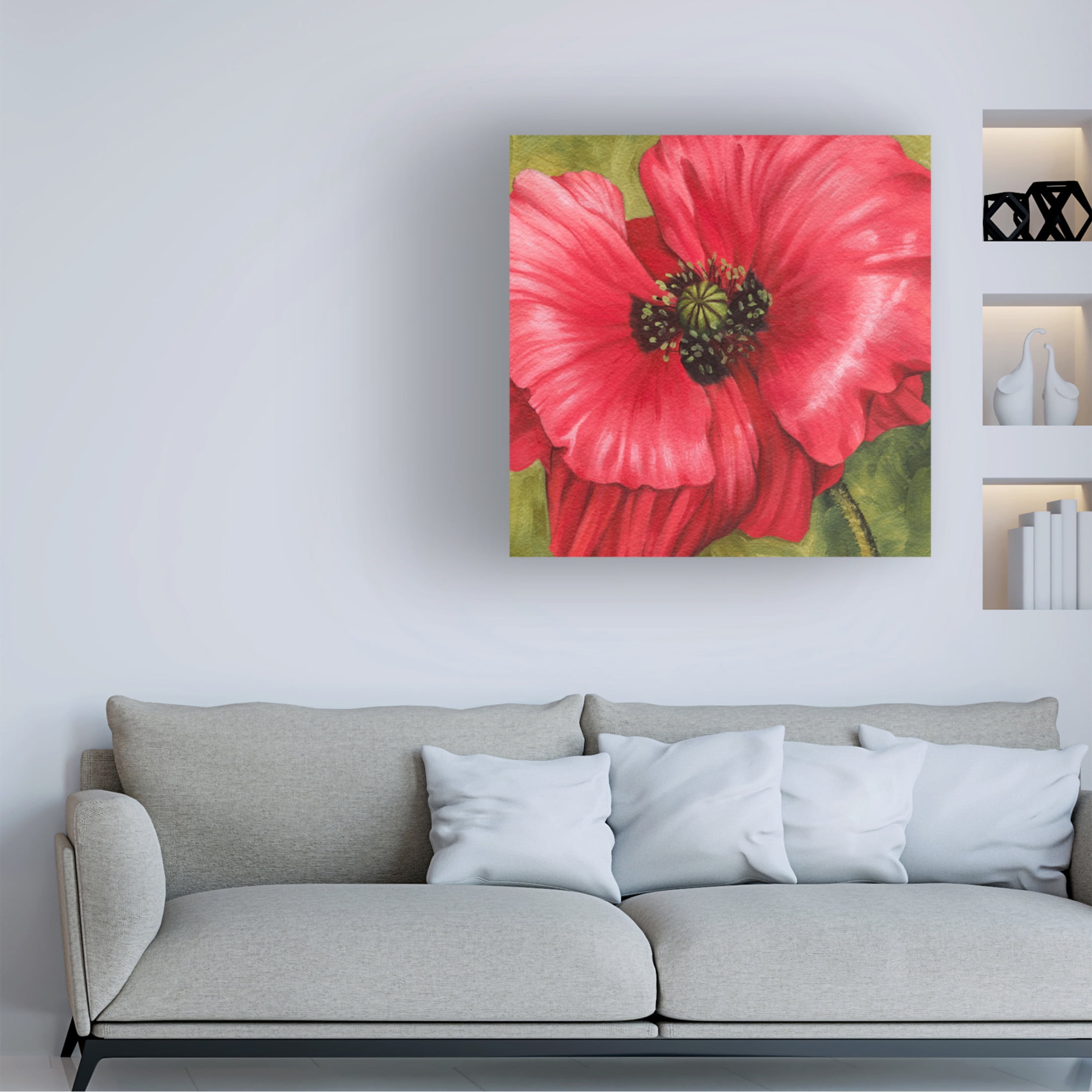 Trademark Fine Art Grace Popp Vivid Poppy II Canvas Wall Art