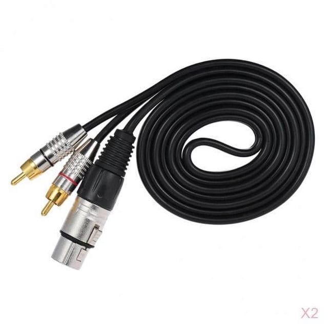 2 conectores XLR 3P a 2RCA con divisor de sonido