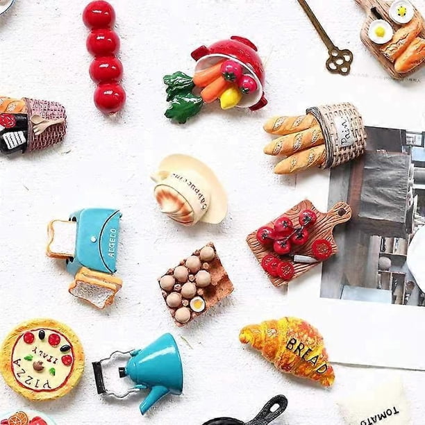 10 Pack Random Fridge Magnets, 3D Resin Fridge Magnets, Cute Food Shaped Home Fridge Magnets Fridge Stickers
