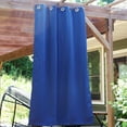 thumbnail image 6 of Sunnydaze Modern Blue Solid Light-Filtering Indoor or Outdoor Curtain, 52" x 84" (1 Panel), 6 of 14