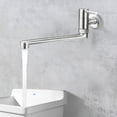 thumbnail image 3 of Kitchen Faucet 180 Degree Rotation Sink Mop Pool Tap Stainless Steel Lengthened Wall Mounted Single Cold Water Faucets,1 x Faucet,silver, 3 of 6