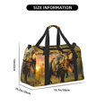 thumbnail image 3 of Fuzoiu Realistic Style Forest Dinosaur Print Travel Duffle Bag,Carry On Tote Bags,Duffel Bag,Sport Gym Bag, Hospital Bag for Labor and Delivery, Overnight Bag,Luggage Bag, 3 of 7