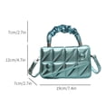thumbnail image 4 of Bolso de hombro compuesto Hilo bordado Durable Mujer Ocio diario (Azul), 4 of 8