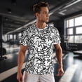 thumbnail image 3 of Wukai Hand Drawn Snake Print Men's Short-Sleeved Mesh T-Shirt,Quick-Dry Short Sleeve Workout T-Shirt-Large, 3 of 8