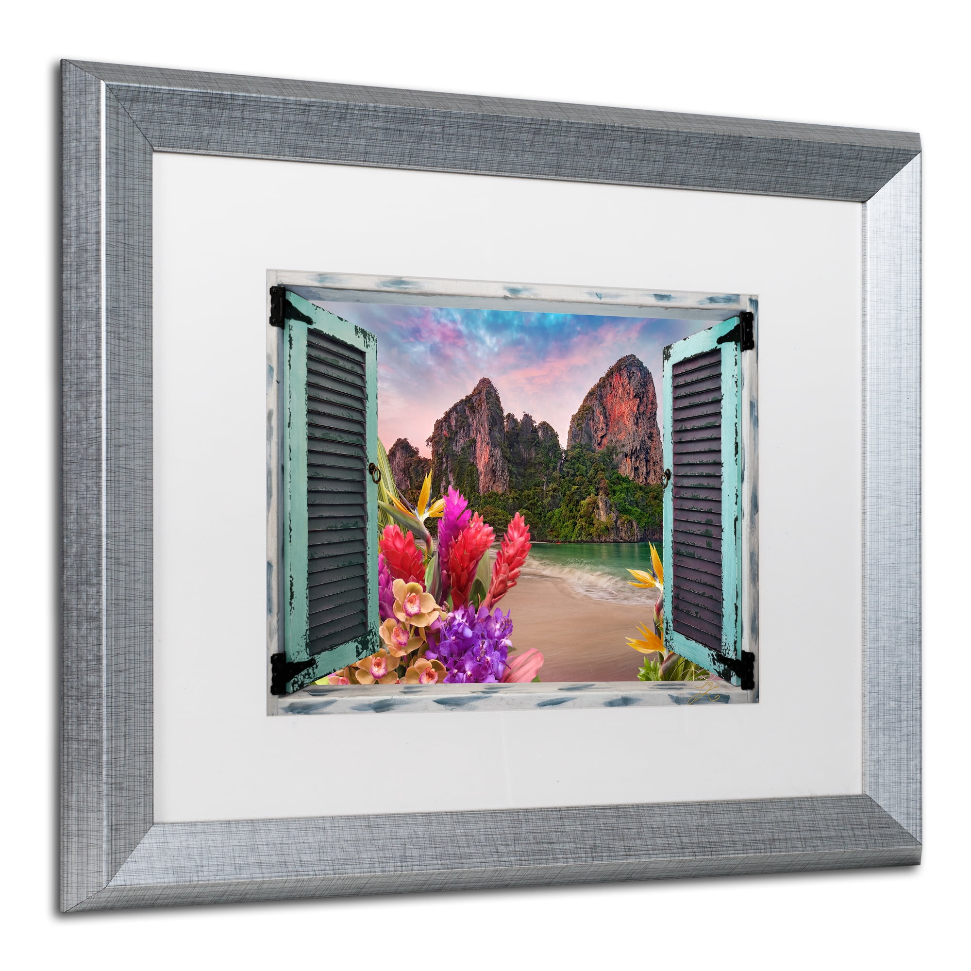 Trademark Fine Art 'Window to Paradise VI' Matted Framed Art by Leo Kelly