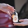 thumbnail image 3 of KAKOWELY 10pcs Blank Insert Photo Picture Frame Split Ring Keychain 5*3.3cm,1.97"X1.3"X0.2", 3 of 5