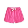 thumbnail image 2 of WUANDIXFA Toddler Girls Athletic Cotton Shorts Cute Summer Wear for 1-10 Years, Casual Running Gym Soccer Shorts for Girls Active Loungewear Hot Pink,5-6 Years, 2 of 3