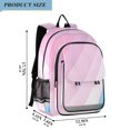 thumbnail image 2 of FORMRS Unisex School Backpack 17" Student Travel Bag with Laptop Compartment, Pink Gradient, 2 of 7