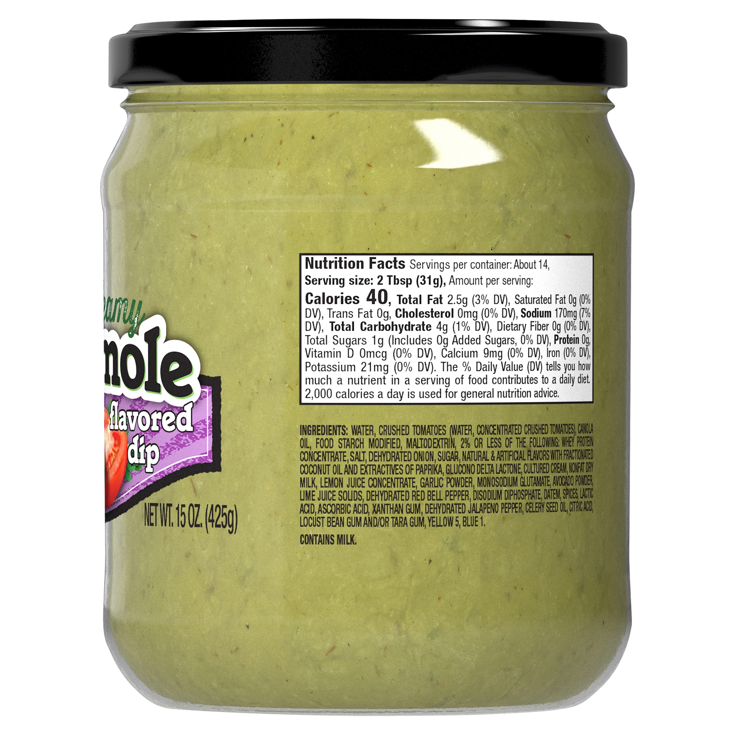 Herr's Creamy Guacamole Dip 15oz, Jar