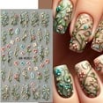 thumbnail image 4 of 5D Daisy Embossed Nail Stickers Spring Fresh Floral Designs Acrylic Five-Petal Flower Self-Adhesive Nail Art Decals Decorations, 4 of 9