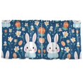 thumbnail image 6 of Ryvnso Rabbits Floral Curtains Sets Short Curtain Rod Pocket Half Window Cafe Farmhouse Tier 2 Panels 57"W x 36"L, 6 of 7