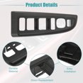 thumbnail image 4 of Reemplazo del bisel del interruptor de la ventana del automóvil para Chevrolet Silverado 1500 2003-2007 Negro Unique Bargains, 4 of 8