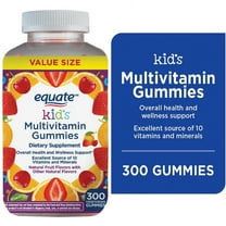 Equate Kids Multivitamin Gummies for General Health, Natural Fruit, 300 Count