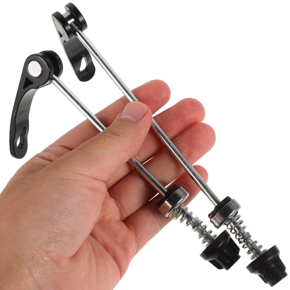 WEUVEB 2-Pack Black Quick Release Bike Skewers Metal Axles for Mountain and Road Bikes