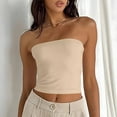 thumbnail image 4 of Timegard Tube Tops for Women Cropped Sleeveless Strapless Tops Comfy Skinny Solid Color Casual Tank Tops, 4 of 5
