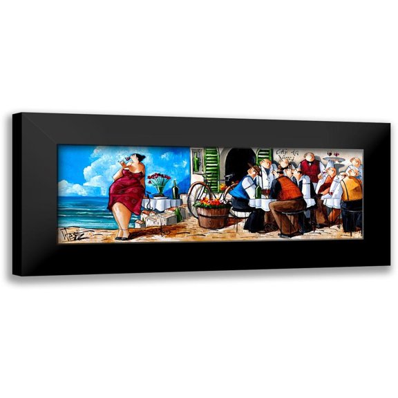 West, Ronald 14x7 Black Modern Framed Museum Art Print Titled - Her Lucky Day