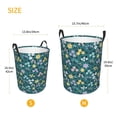 thumbnail image 3 of Fuzoiu Floral Print Circular Hamper,Laundry Basket with Handle,Collapsible Laundry,Dirty Clothes Storage Basket,for Bedroom Bathroom Dorm Living Room-Small, 3 of 6