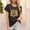 Black, variant on Women's Tops Under $5 XL Tops Blouses Summer Tunic Tops Short Sleeve Solid Color Loose Round Neck Tees Shirts