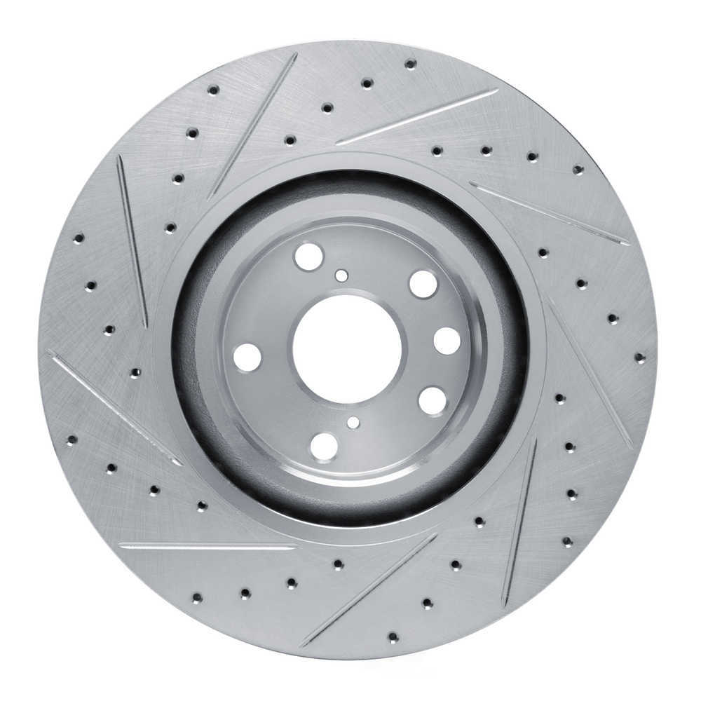 Dynamic Friction Company 631-75055D DFC Brake Rotor - Drilled And Slotted - Silver