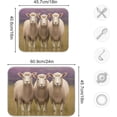 thumbnail image 3 of Sheeps in Field Dish Drying Mat, Absorbent Microfiber Pad Protector For Kitchen Counter Top Mat Dish Drainboard 18x24in Home Decor, 3 of 7