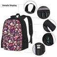 thumbnail image 3 of Easygdp music Skull record Guitar Mochila para Niños y Niñas con Set de Caja de Almuerzo y Estuche para Lápices 3 en 1, Mochila Escolar Estampada para Adolescentes, 3 of 7