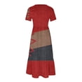 thumbnail image 3 of FAIWAD Women Plus Size Short Sleeve Dress Color Block Casual Summer Dress Flowy A-Line Dresses with Pockets, 3 of 4