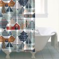 thumbnail image 4 of Shower Curtain for Bathroom Farmhouse Xmas Covered Snow Shower Curtains Waterproof Cool Shower Curtain Hooks Included,72x72Inch, 4 of 5