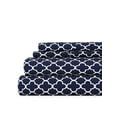 thumbnail image 5 of 4-Piece Navy Modern Elegance Quatrefoil Bed Sheets Set for Queen Size Bedding by Comfort Canopy, 5 of 10
