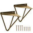 thumbnail image 1 of 2pcs Shelf Bracket Triangle Rack Indoor Outdoor Iron Art Wall Mounted Heavy Duty, 1 of 6