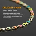 thumbnail image 4 of 4 Meters Colorful Oil Drip Cable Chain for Jewelry Making, 16K Gold Plated Brass Chain Mixed Color Enamel Chain Necklace Women Bracelet DIY Jewelry Supplies, 4 of 7