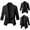 Black, variant on Tbopshirt Cardigan for Womens Fashion Casual Solid Open Cardigan Long Sleeve Jacket Coat Girls Zip Up Jacket