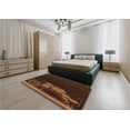thumbnail image 5 of Ahgly Company Machine Washable Indoor Rectangle Transitional Mahogany Brown Area Rugs, 2' x 3', 5 of 7