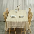 thumbnail image 3 of CHUNTIAN Rectangular Hollow Out Tablecloth Beige Rural Retro Crochet Dining Table Cover Lace Square Tea Table Cloth Soft Table Flag, 3 of 6