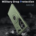 thumbnail image 5 of for Samsung Galaxy S24 Ultra Case, Frosted PC Compatible with MagSafe Built-in 360 Rotatable Invisible Kickstand Military Grade Protection Case for Samsung Galaxy S24 Ultra, Olivegreen, 5 of 6
