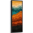 thumbnail image 4 of Large Framed Canvas Print Colorful Abstract Mountain Wall Art Modern Landscape Decorative for Living room Bedroom - 60"x20" Black Frame, 4 of 6