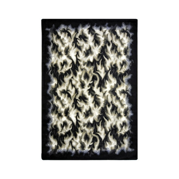 Inferno 3'10" x 5'4" Area Rug In Color Charcoal