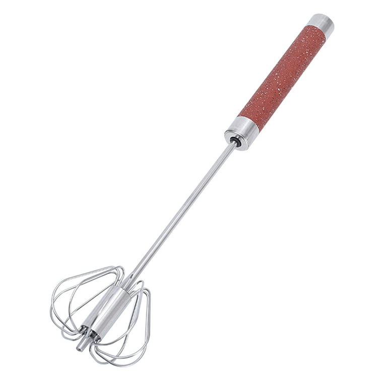 1pc Semi-automatic Stainless Steel Egg Beater For Cream And Egg