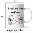 thumbnail image 2 of Friendship Coffee Mug, Friendship Gifts for Women Men Bestie Best Friend, Long Distance Gifts for Best Friend Him Her, I Wish You Lived Next Door Mug, 11 Oz Ceramic Cup, 2 of 6